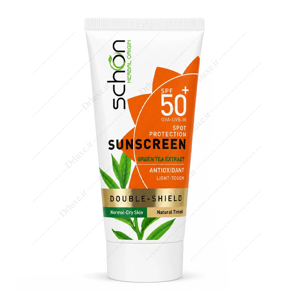 کرم ضد آفتاب SPF50 رنگی پوست خشک و معمولی دابل شیلد شون 50 میلی‌لیتر